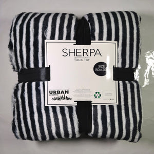 Faux Fur Throw With Sherpa - 150 x 200cm - CQ Linen
