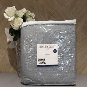 silver grey quilt -cq linen
