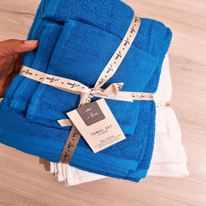 3 pack blue towel set-cq linen