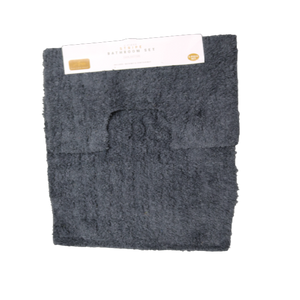 cotton bath mat- made in india -colour charcoal