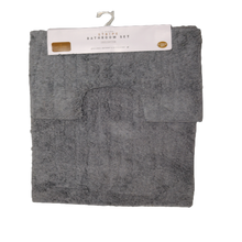 Load image into Gallery viewer, grey cotton bath mat made in india -cq linen