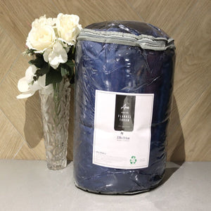 navy blue flannel comforter set -cq linen