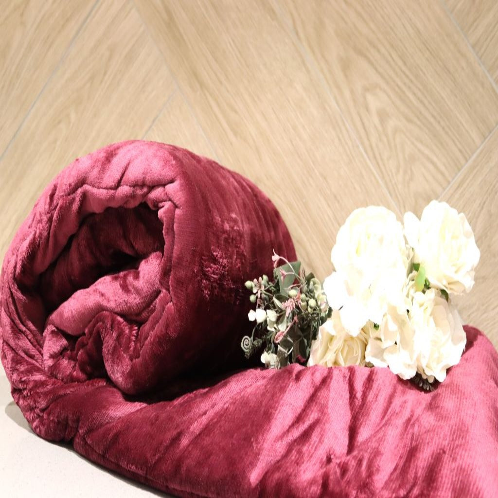 plum flannel comforter set -cq linen