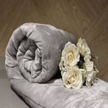 Load image into Gallery viewer, silver grey flannel comforter set -cq linen
