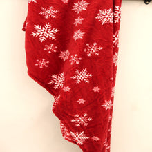 Load image into Gallery viewer, snowflake red coral fleece throw -125x150cm cq linen