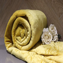 Load image into Gallery viewer, yellow flannel comforter set - cq linen