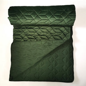 Quilt Blanket Velvet - Hunter Green - CQ Linen