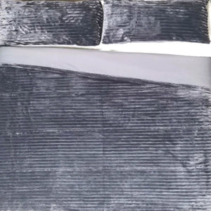 grey flannel comforter set -CQ Linen