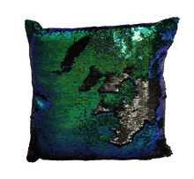 Load image into Gallery viewer, blue and green scatter cushion -CQ Linen