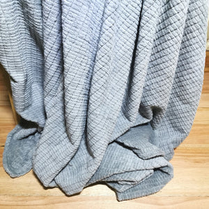 Flannel Fleece Embossed Throw - 150 x 200cm - CQ Linen