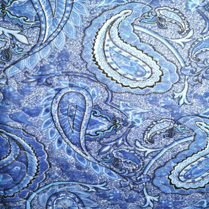 paisley blue printed cotton quilt set- CQ Linen