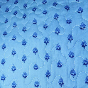 paisley blue printed cotton quilt set- CQ Linen