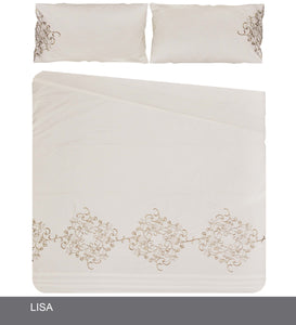 100% Cotton Embroidered Duvet Covet Set - Lisa - CQ Linen