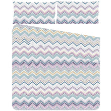Load image into Gallery viewer, zig zag printed duvet cover set -CQ Linen