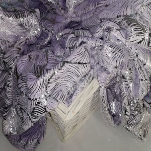 Flannel Metallic Printed Throw - Lilac - CQ Linen