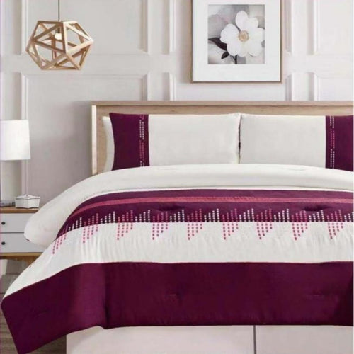 Microfibre Embroidered Comforter Set - Marilyn - CQ Linen